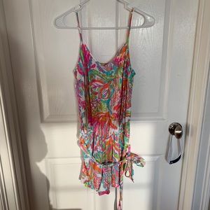 Lilly Pulitzer Satin Romper • Size S